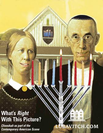 Chabad Promotes Chanukah With Help Of American Gothic Couple Chabad Lubavitch World Headquarters